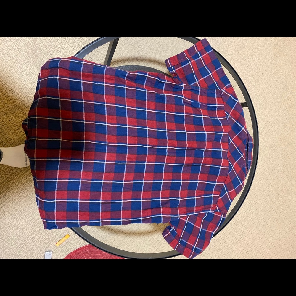 Collared shirt. Plaid